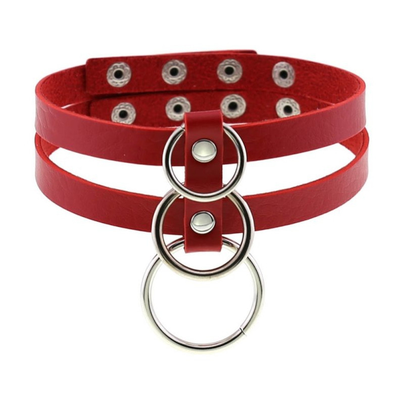 Joy Jewels Ras de cou Tri Rings Rouge